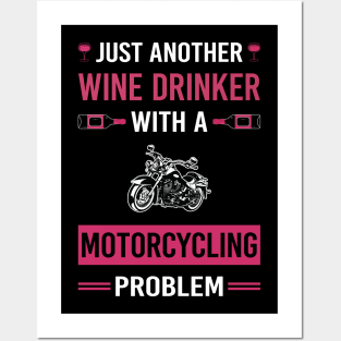 Wine Drinker Motorcycling Motorcycle Motorbike Motorbiker Biker Posters and Art